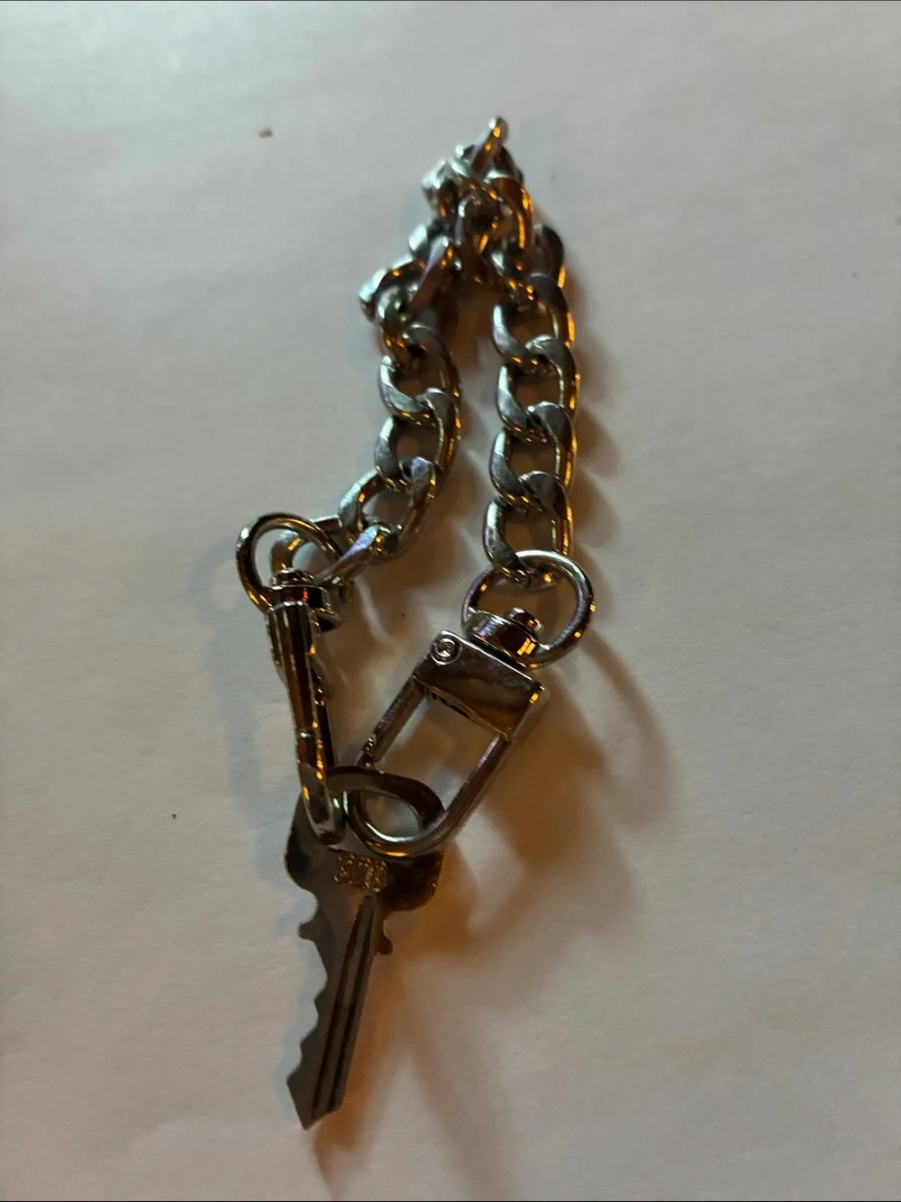Louis Vuitton Silver-Tone Padlock Chain Necklace